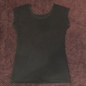 Sleeveless High Neck Black Dressy Tank